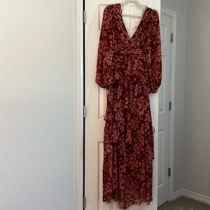 ASTR The Label long sleeve floral dress